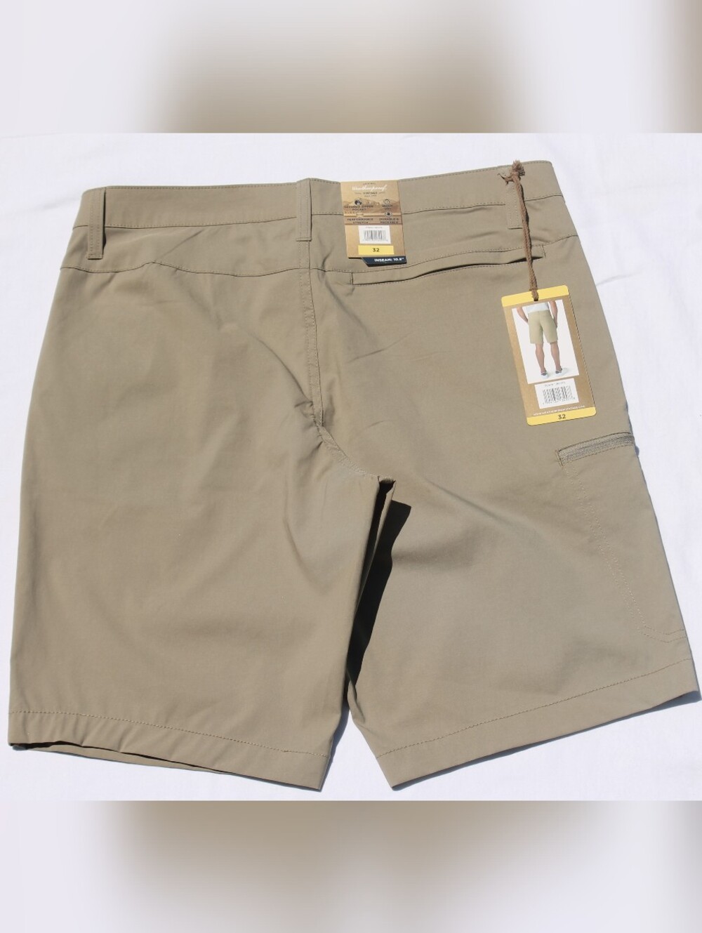 Weatherproof Vintage Men's Flat Front Gray Stretch Trail Short. - Picture 2 of 13